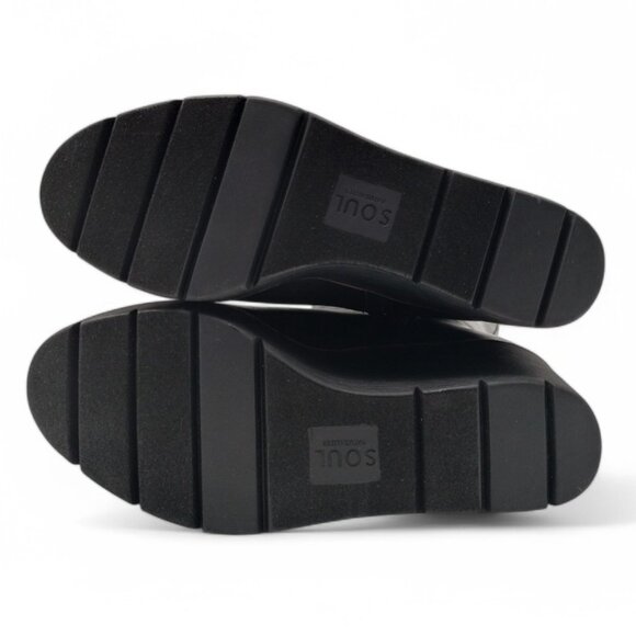 Soul Naturalizer Women's Size 7W Black Adrian Wide Calf Knee High Wedge Boots - Picture 12 of 12